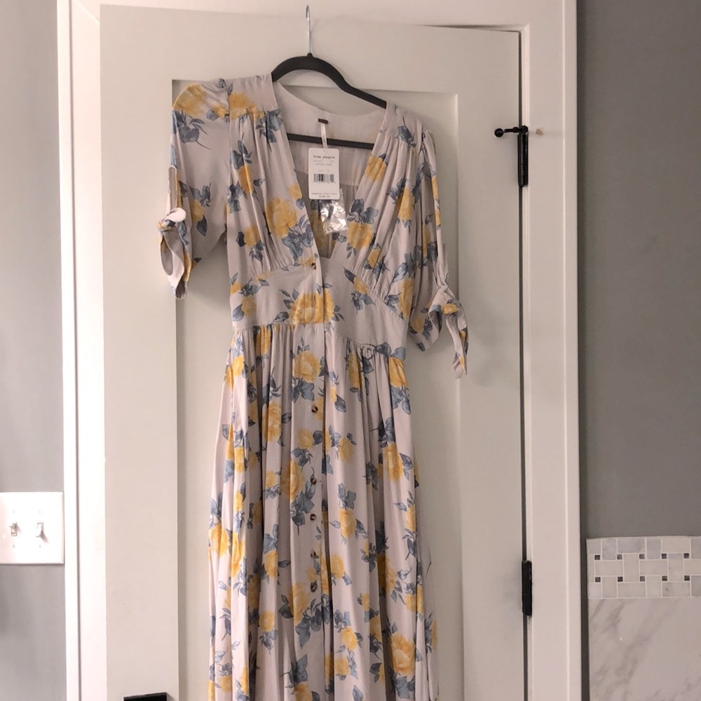 NEW. Free People midi floral dress